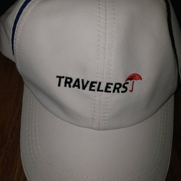 TRAVELERS WHITE ADJUSTABLE HAT CAP - Picture 2 of 4